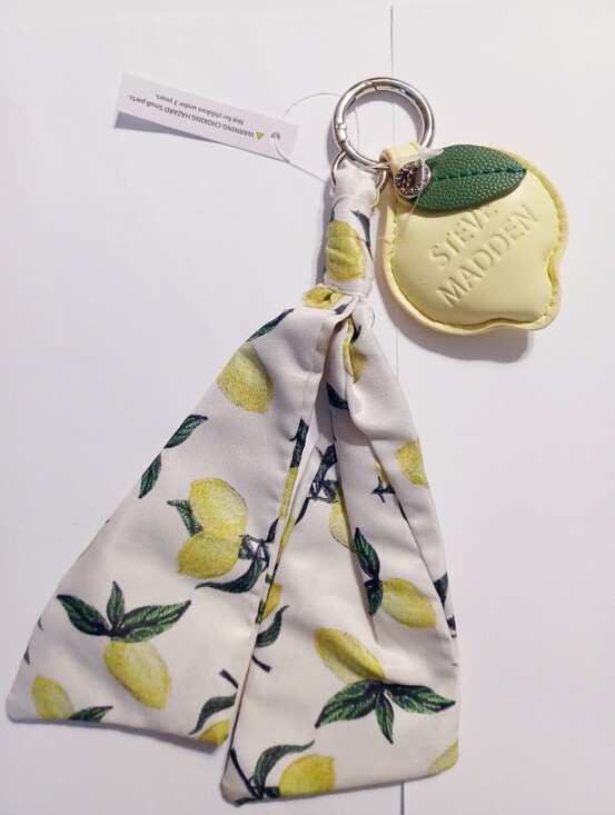 Steve Madden Accessories - Steve Madden Yellow Lemon & Scarf Key Ring/Bag Charm